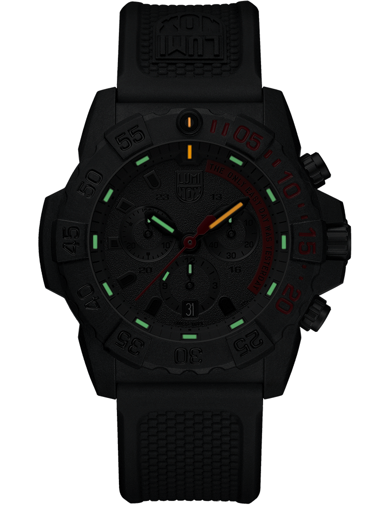 Luminox Men's Navy Seal Chronograph 3580 Series Black Rubber