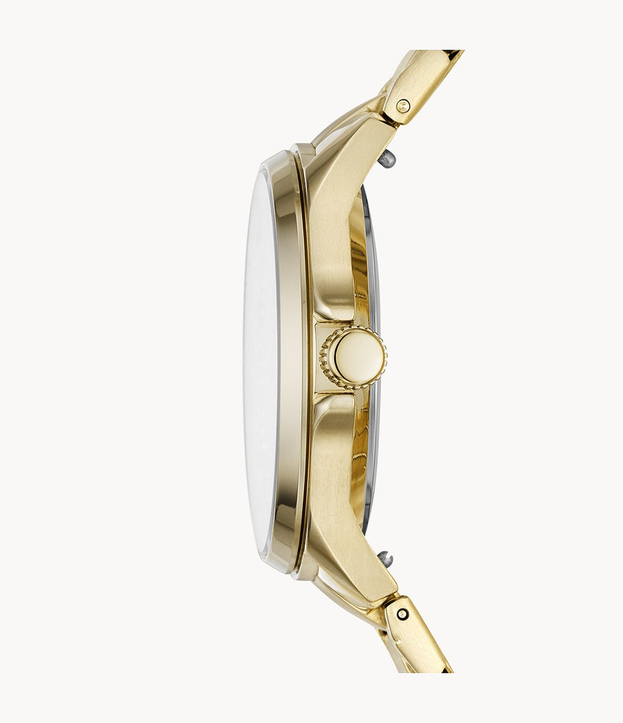 Sadie Multifunction Gold-Tone Stainless Steel Watch — Time After Time