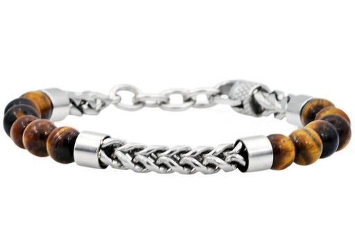 Blackjack Jewelry Blackjack Men's Bracelet Tiger Eye & SS BJB220TE - Time After Time Watches