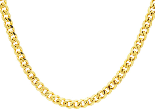 Blackjack Jewelry Blackjack Men's Gold-Plated SS Curb Link Chain BJS10NBL7M - Time After Time Watches