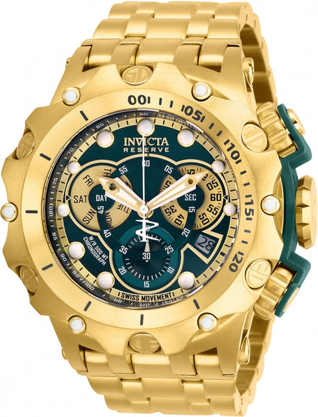 Invicta Reserve Venom Gold & Green Tone 27793 — Time After Time