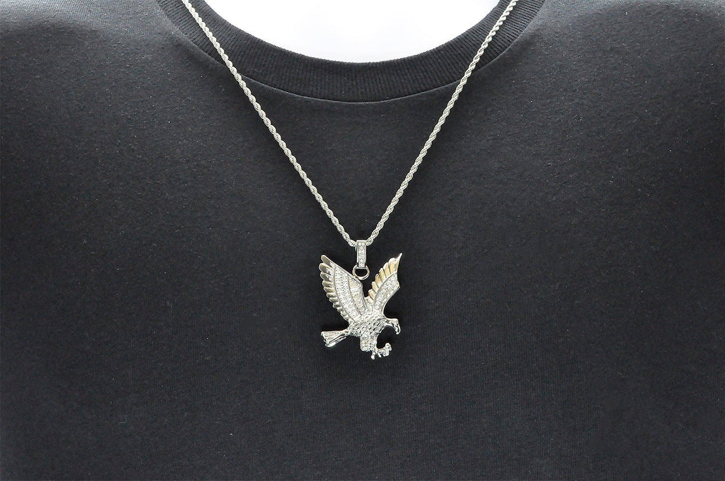 Blackjack Jewelry Blackjack Men's Eagle Pendant Necklace SS BJP174W - Time After Time Watches