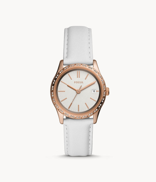 White and gold outlet fossil watch