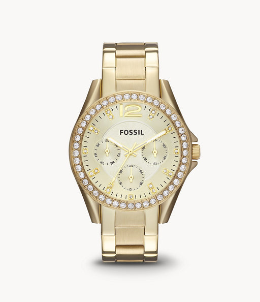 Fossil Fossil Riley Multifunction Gold-Tone Stainless Steel Watch ES3203 - Time After Time Watches