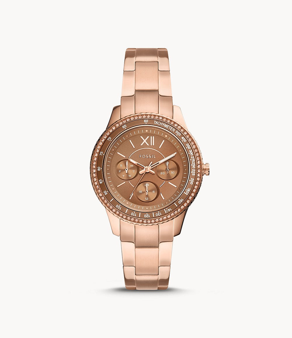 Fossil chronograph shop rose gold