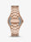 Michael Kors Oversized Lennox Pavé Rose Gold-Tone Watch - Time After Time Watches