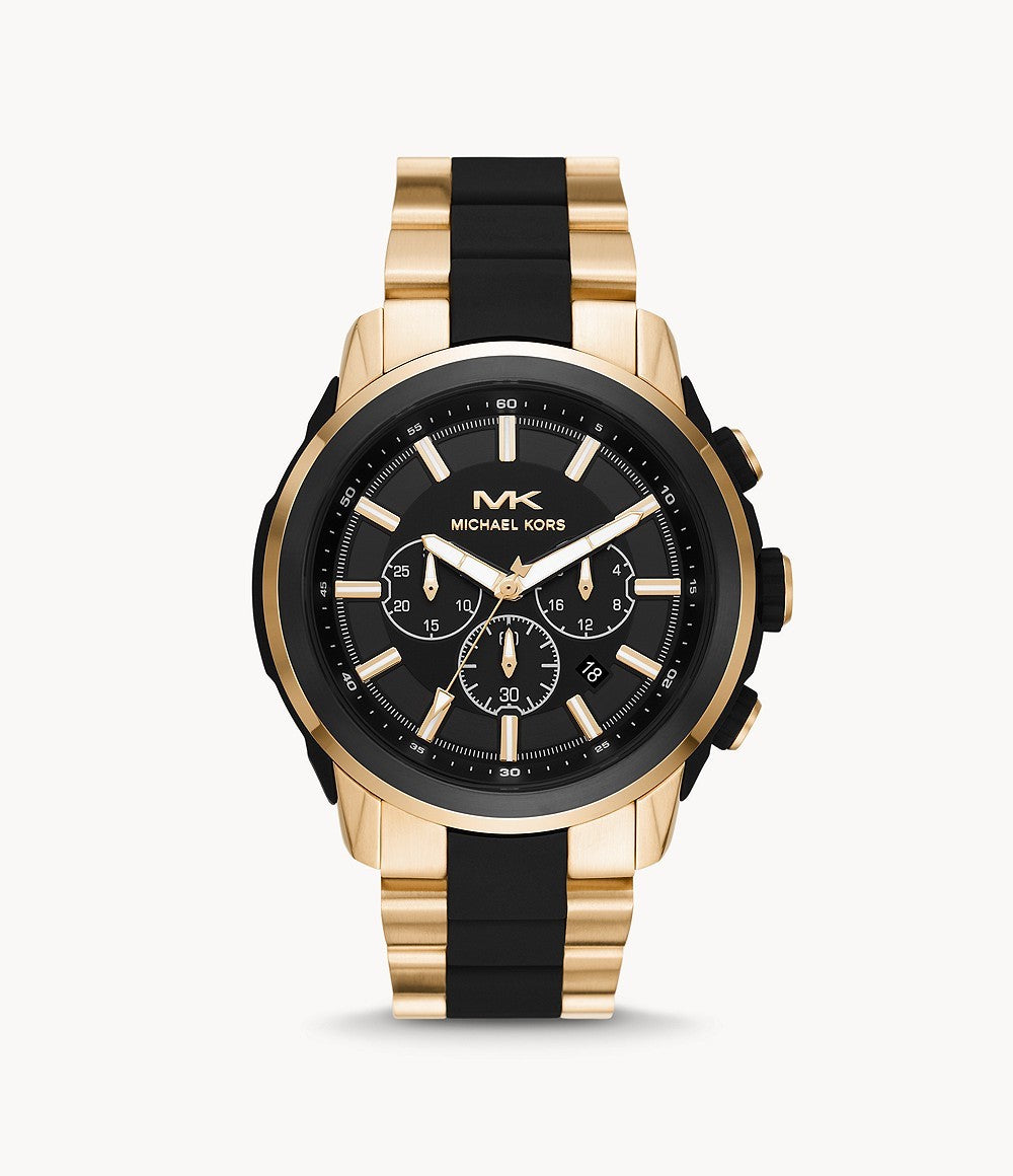 Oversized Kyle Gold-Tone and Silicone Watch — Time After Time