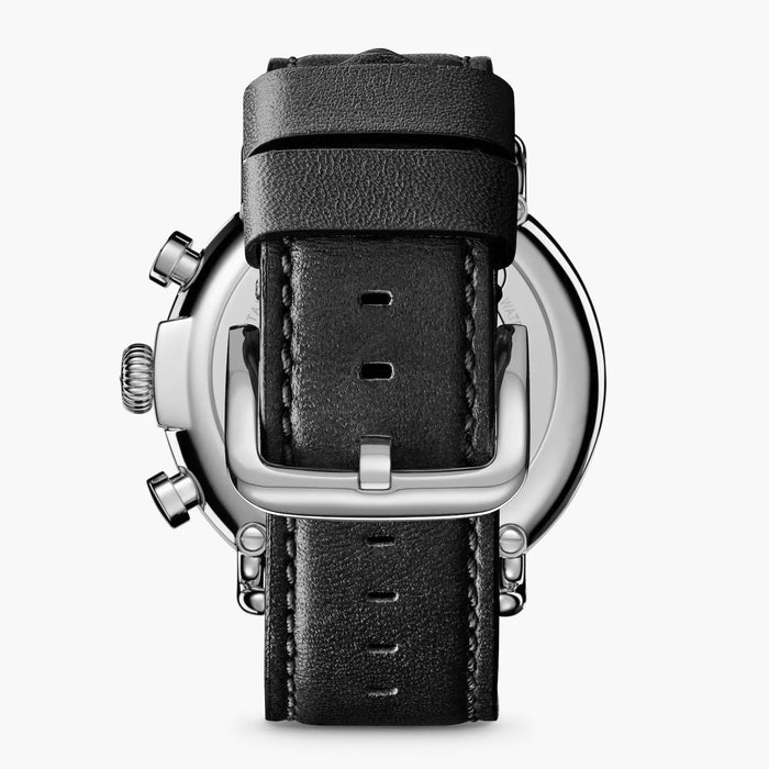 Shinola Shinola, The Runwell Chrono 47mm Black Dial Black Leather - Time After Time Watches